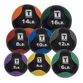 Rubber Medicine Ball - Superior Grip, Textured Surface, Adjustable Air Pressure Fitness Balls - Ideal for Cardio and Core Exercise in Home & Gym Workouts, Purple, 2lbs.